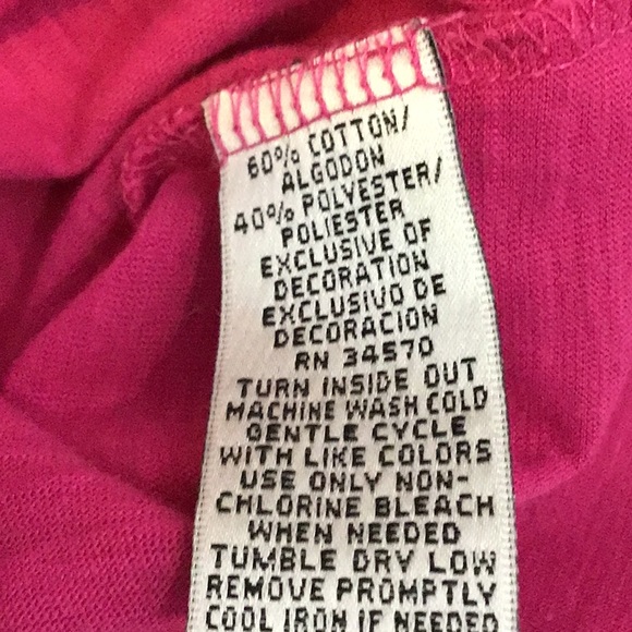 HANNAH lacey woman's top good length sz L rose - Picture 5 of 5